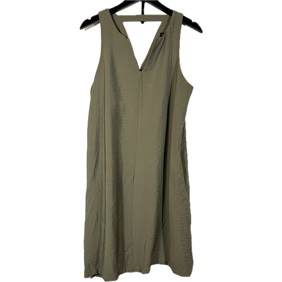 Banana Republic Women's Size L Sleeveless Relaxed Fit Shift Dress Olive Green - Picture 3 of 14